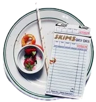 diner receipt sticker